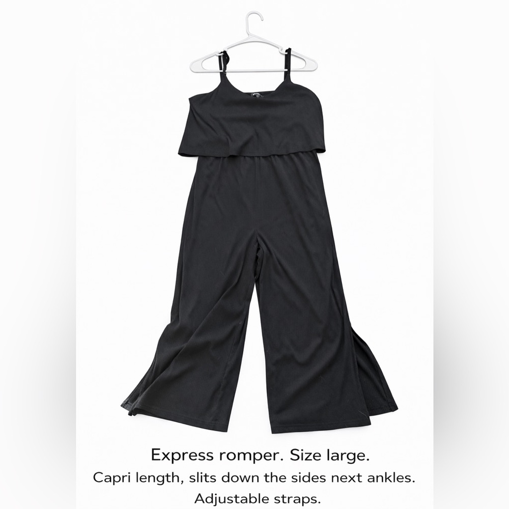 Express Black Capri Jumpsuit